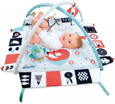 Clementoni babygym Black & White junior 94 x 94 cm blauw/wit Clementoni babygym Black & White junior 94 x 94 cm blauw/wit