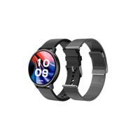 SPC Smartee Duo Classic Smartwatch intelligent horloge zwart met verwisselbare metalen armband, 1,43 inch AMOLED-display, bluetooth-oproepen, 8 dagen batterijduur, 100 sporten, IP68