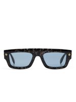 Alexander McQueen Eyewear lunettes de soleil rectangulaires à détails de clous - Noir