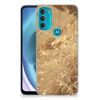 Motorola Moto G71 5G TPU Siliconen Hoesje Marmer Creme