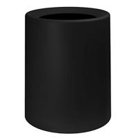 QUVIO Plastic Afvalbak, Vuilnisbak met Binnenemmer, Vuilnisemmer Ronde Prullenbak Afvalmand Ideaal voor Badkamer, Slaapkamer, Keuken en Kantoor, 12L (Zwart)