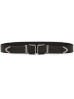 Dolce & Gabbana ceinture en cuir à boucle - Noir