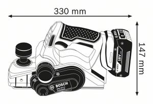 Bosch Accu-schaafmachine GHO 18 V-LI Professional elektrische schaafmachine Accu en oplader niet inbegrepen