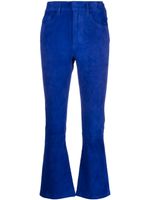 PAULA flared suede trousers - Bleu