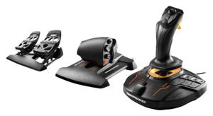 Thrustmaster T16000M FCS Flight Pack Vliegsimulator joystick USB PC Zwart Incl. pedaal, Incl. schuifregelaar