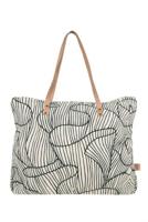 Zusss hippe schoudertas koraal print creme