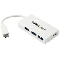 StarTech.com 4 poorts USB-C hub USB-C naar 1x USB-C en 3x USB-A USB 3.0 hub wit