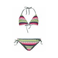Protest triangel bikini River met all over print groen/roze/geel