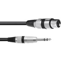 Omnitronic 30225195 XLR Adapterkabel [1x XLR-stekker 3-polig - 1x Jackplug male 6,3 mm (stereo)] 0.90 m Zwart - thumbnail