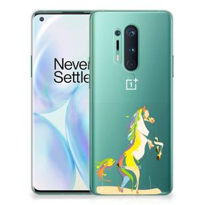 OnePlus 8 Pro Telefoonhoesje met Naam Horse Color