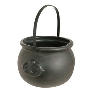 Heksenketel/kookpot zwart 15 x 20 cm   -