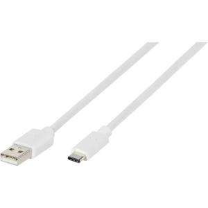 Vivanco USB-kabel USB 2.0 USB-A stekker, USB-C stekker 2.00 m Wit 38757