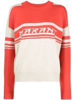 MARANT ÉTOILE Callie intarsia-knit logo jumper - Orange - thumbnail