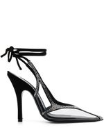 The Attico Venus 100mm embellished pumps - Noir