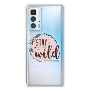 Motorola Edge 20 Pro Telefoonhoesje met Naam Boho Stay Wild