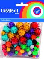 Haza Original knutselset Create It   Pompoms Glitter 78 stuks