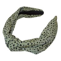 Sarlini Diadeem met Knoop Khaki/Zwart