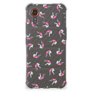 Doorzichtige Silicone Hoesje voor Samsung Galaxy Xcover 7 Unicorns