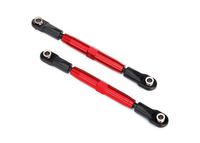 Camber links, rear (TUBES red-anodized aluminium) (TRX-3644R)