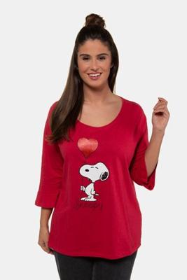 Ulla Popken Shirt, classic, Snoopy, 3/4 volantmouwen - Grote Maten