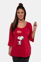 Ulla Popken Shirt, classic, Snoopy, 3/4 volantmouwen - Grote Maten