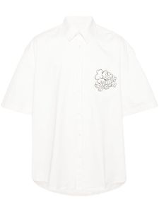 Martine Rose chemise en coton à logo imprimé - Blanc