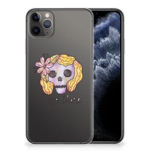 Silicone Back Case Apple iPhone 11 Pro Max Boho Skull