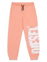 Diesel Kids pantalon de jogging à logo effet aquarelle - Rose