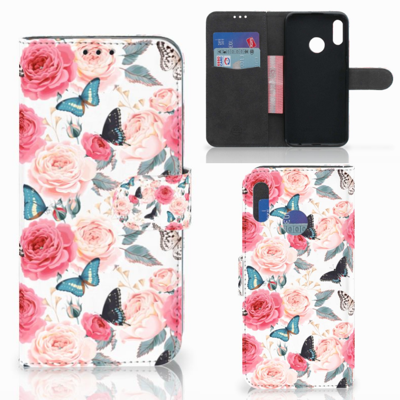 Huawei P Smart 2019 Hoesje Butterfly Roses