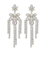 Rabanne boucles d'oreilles Chandelier serties de cristal - Argent