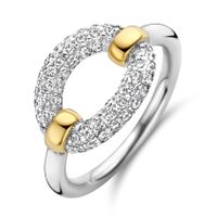 TI SENTO-Milano 12293ZY Ring zilver-zirconia goudkleurig-wit