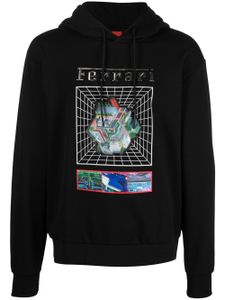 Ferrari hoodie à imprimé graphique - Noir