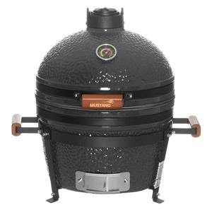 Mustang Grill Kamado S Barbecue Houtskool Thermometer in deksel Grilloppervlak (diameter)=325 mm Grijs