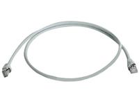 Telegärtner L00003A0216 RJ45 Netwerk Aansluitkabel CAT 6 U/UTP 5.00 m Wit Vlambestendig, Halogeenvrij