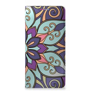 Motorola Moto G60s Smart Cover Purple Flower