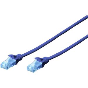 Digitus DK-1512-030/B RJ45 Netwerkkabel, patchkabel CAT 5e U/UTP 3.00 m Blauw Verdraaide paren 1 stuk(s)