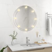 VidaXL Wandspiegel met LED-lampen rond glas - thumbnail