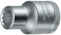 GEDORE Steeksleutelinzetstuk, moeren, 1/2'' 12,5 mm aandrijving, 12-kant, 33 mm breedte, gereedschap, D 19 33, verchroomd staal