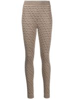 Missoni legging taille-haute à motif monogrammé - Marron - thumbnail