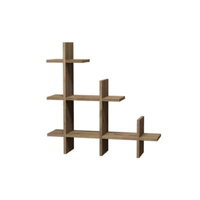 Homemania Wandschap Alaska 80x18x80 Cm Walnootkleurig