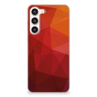 TPU Hoesje voor Samsung Galaxy S23 Plus Polygon Red - thumbnail