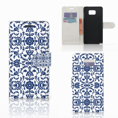 Samsung Galaxy Note 5 Hoesje Flower Blue Samsung Galaxy Note 5 Hoesje Flower Blue