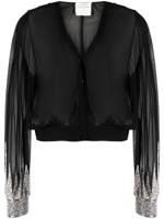 Forte Forte Blouse verfraaid met kralen - Zwart