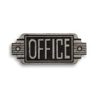 GIETIJZEREN ART DECO UITHANGBORD "OFFICE" - thumbnail