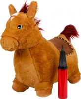 Small Foot springpaard junior 63 x 52 cm pluche/rubber bruin