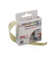 COLOP e-mark 155362 Eindeloze etiketten transparant, 14 mm x 8 m rol, spatwater- en krasbestendig, 155362
