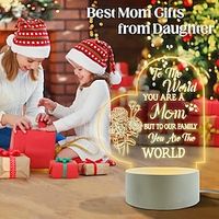 febdey mooie moeder-beste moeder verjaardagscadeaus van dochter zoon, moeder verjaardagscadeaus nachtlampje, kamerdecoratie mama's geschenken Lightinthebox
