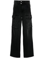 MARANT ÉTOILE Heilani mid waist jeans met logopatch - Zwart