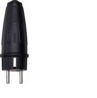 122051  - Protective contact (SCHUKO)Plug Black 122051