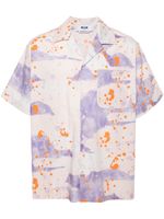 MSGM t-shirt en coton à effet taches de peinture - Rose